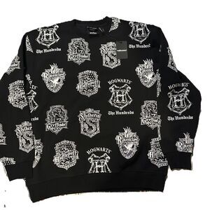 THE HUNDREDS - HARRY POTTER Hogwarts house - Crewneck - Black - NWT - XXL